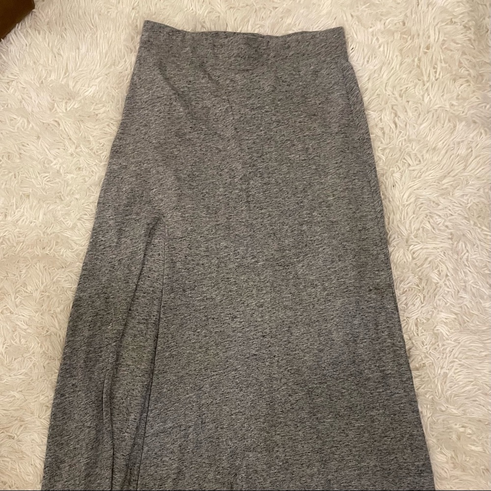 H &M Maxi Skirt Grey with Slit